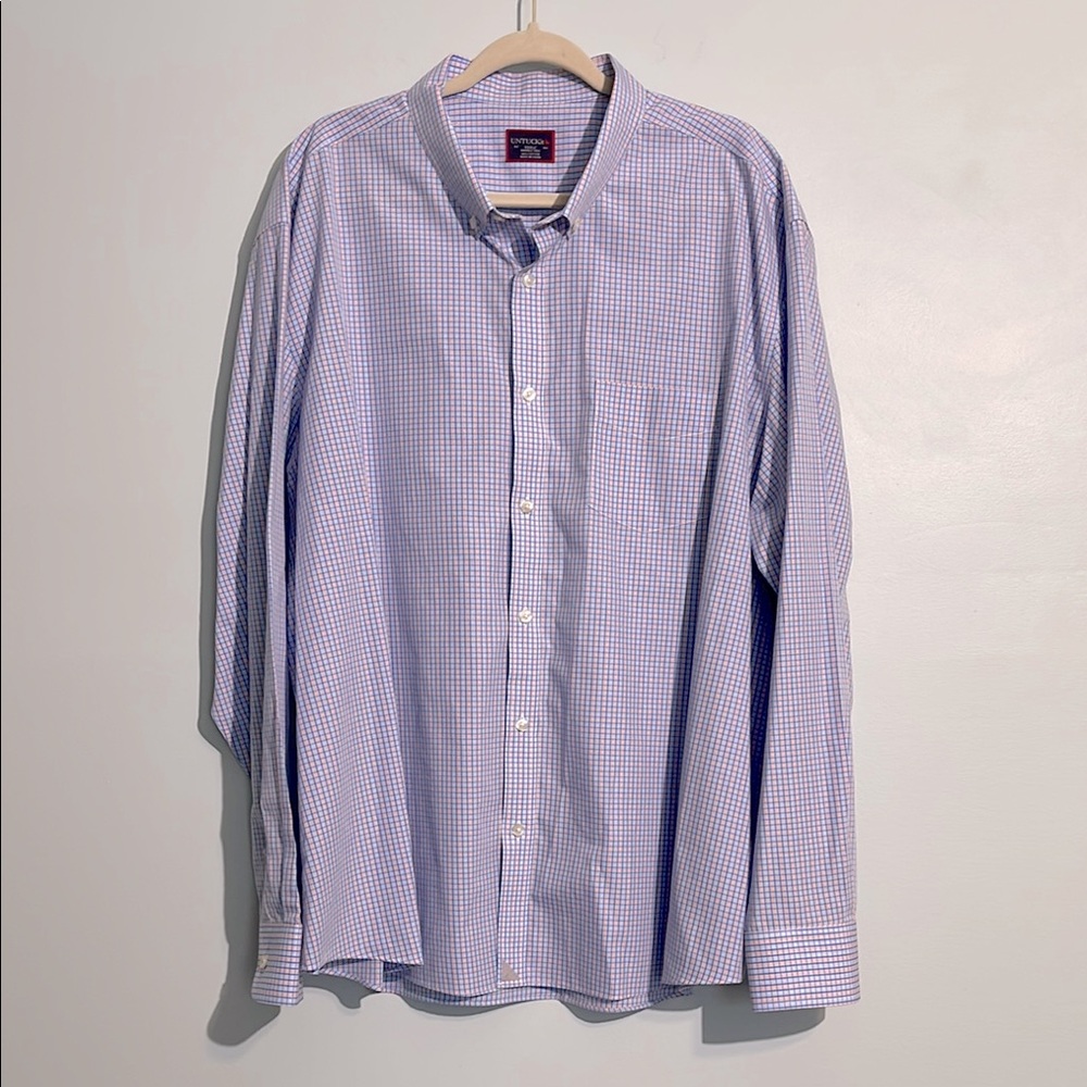 Untuckit Checked Print Button Down Shirt Men’s Xx… - image 1